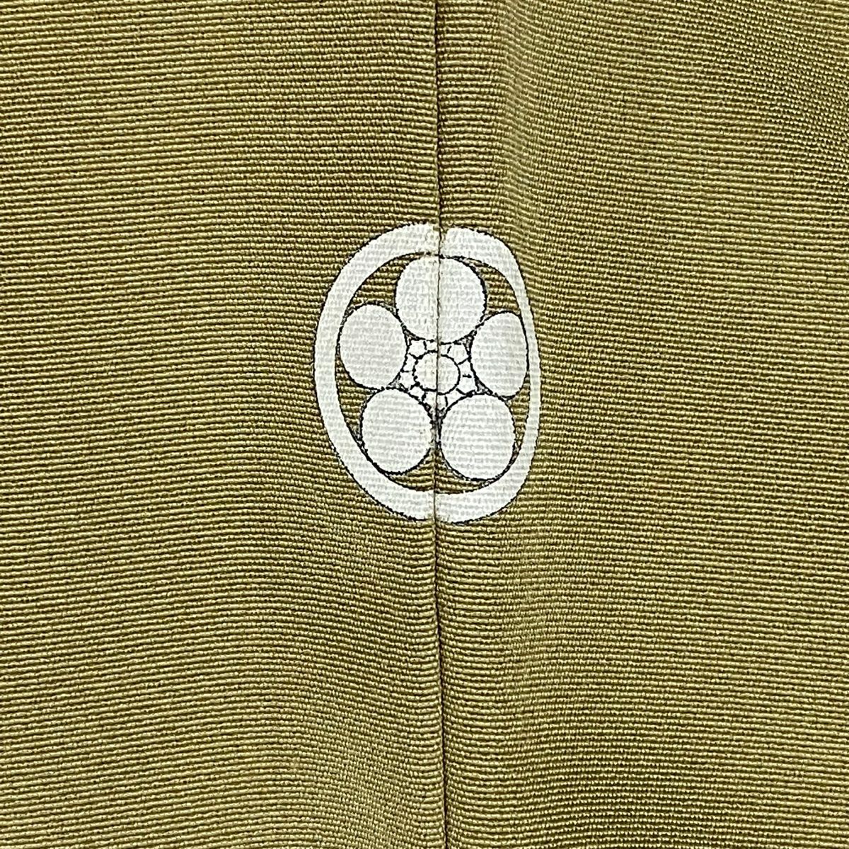 【庫存清倉】 留袖禮服禮服 身長167.5cm 袖長65.5cm M 雙層 仙鶴 松樹竹子梅花 金絲 金銀彩 米色 純蠶絲 優品級 一個紋
