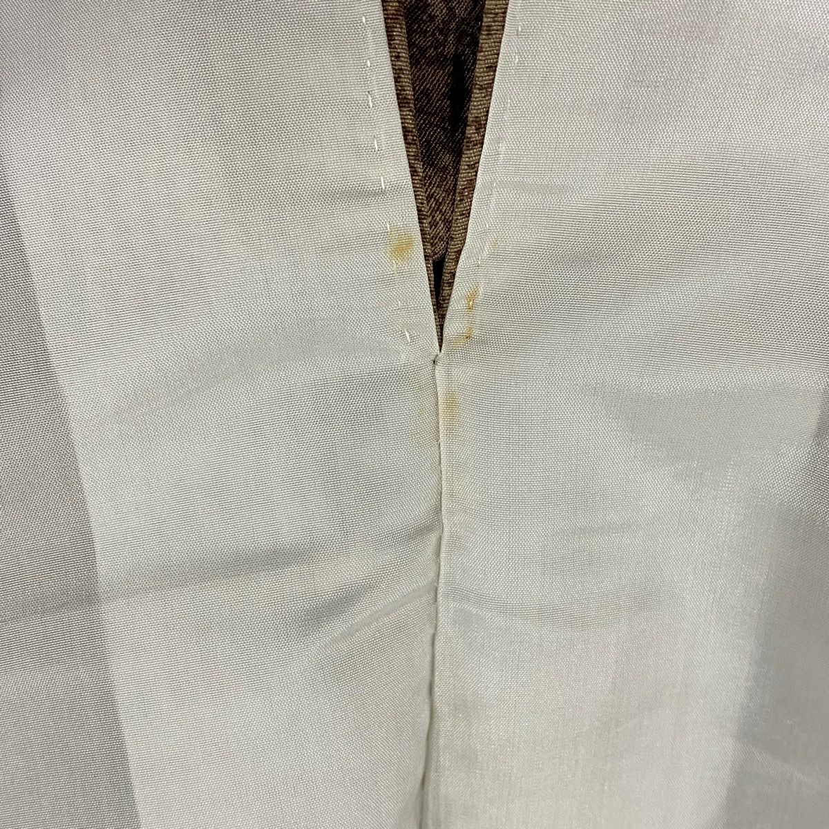 【庫存清倉】訪問服 身長162cm 袖長64cm M 雙層 草花紋紋 風景 金彩裝飾 茶 純蠶絲 美品 秀品級