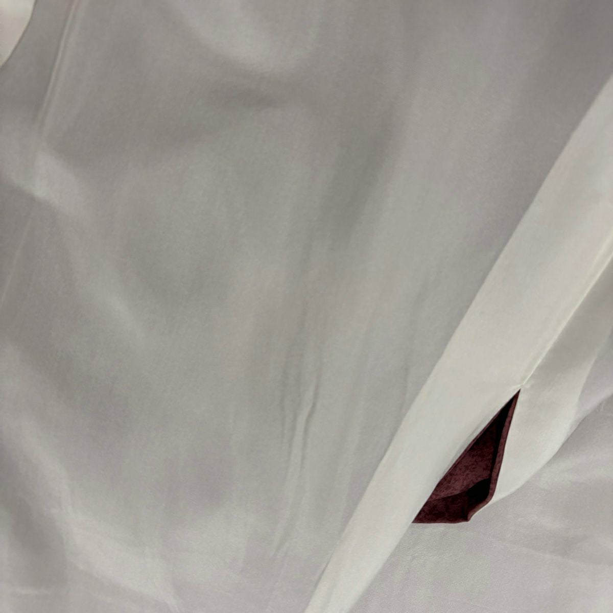 【庫存清倉】 付下 身長158.5cm 袖長66.5cm M 雙層 華紋 草花紋刺繡 漸層 紅紫 純蠶絲 名品級