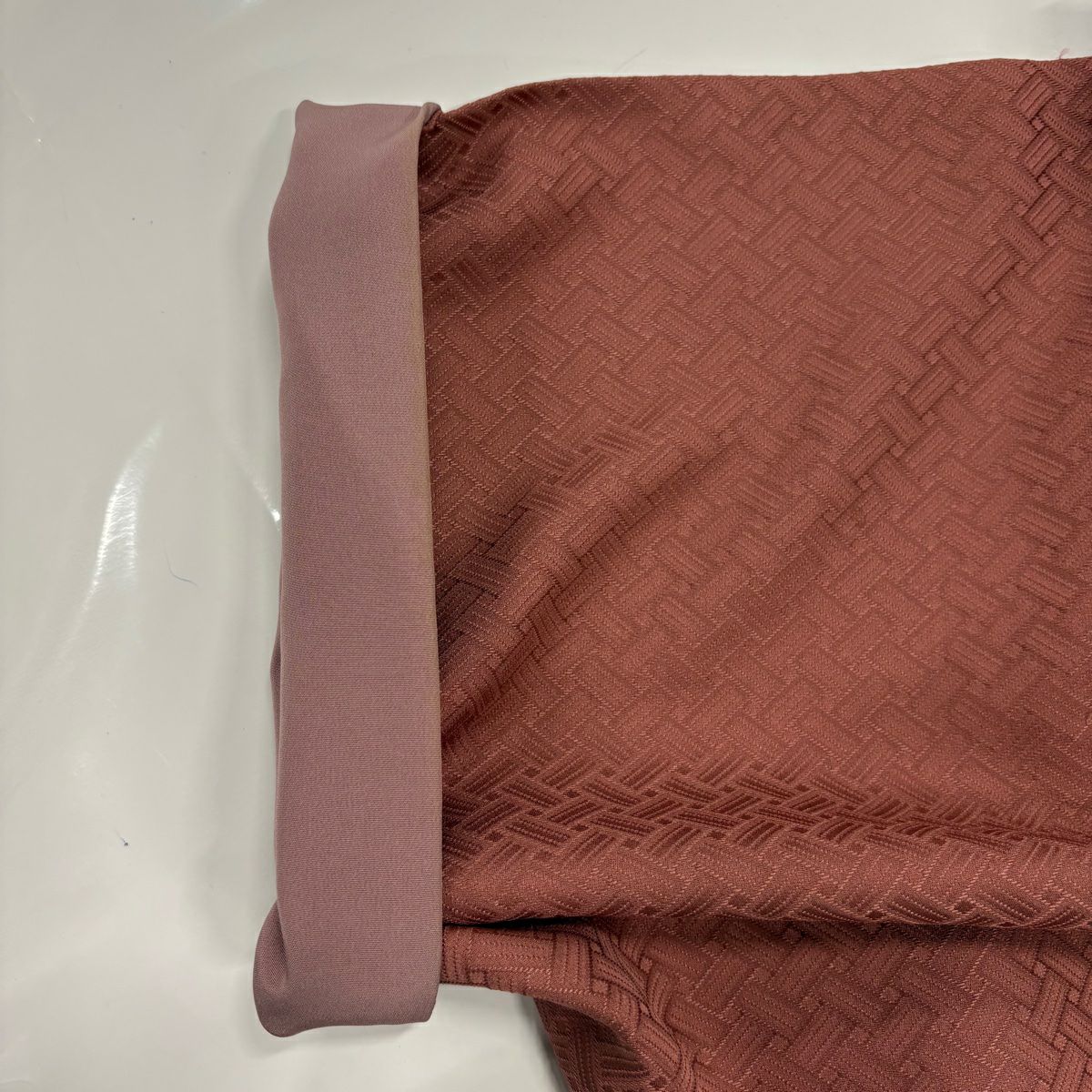 【庫存清倉】 留袖禮服禮服 身長161cm 袖長64.5cm M 雙層 紋理 漸層 紅茶 純蠶絲 優品級 一個紋
