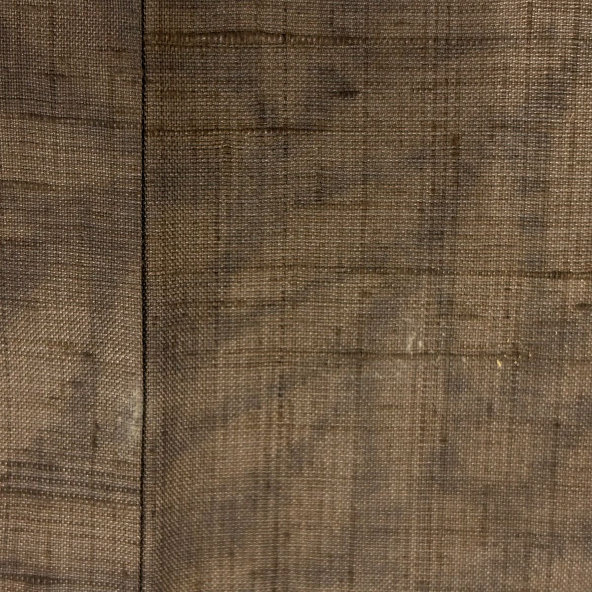 【庫存清倉】訪問服 身長154cm 袖長61.5cm S 雙層 紬織織 草花紋紋 刺繡 金彩裝飾 茶 純蠶絲 名品級