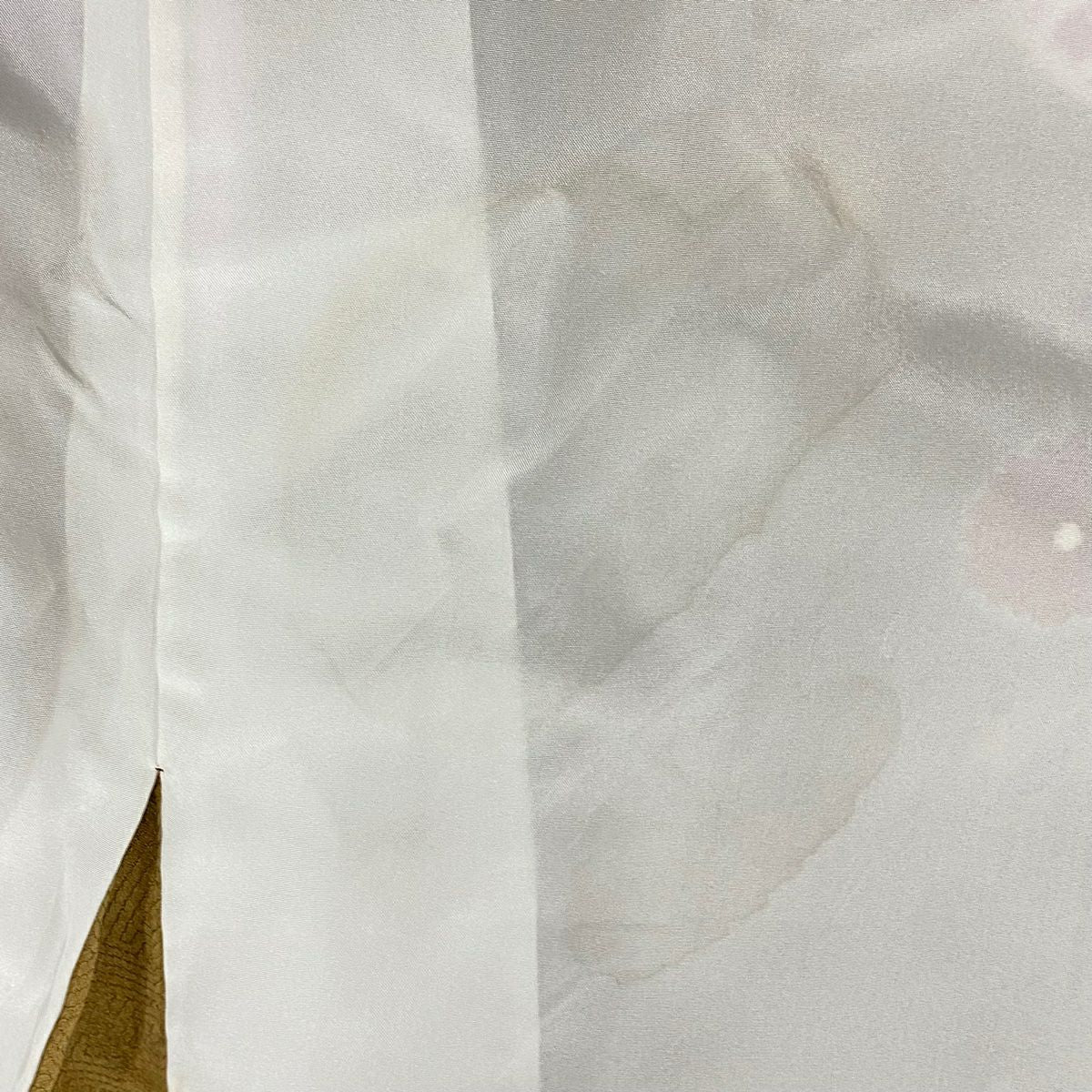 【庫存清倉】訪問服 身長157.5cm 袖長64cm M 雙層 松樹竹子梅花 ヱ霞 金絲 金銀彩 茶 純蠶絲 優品級