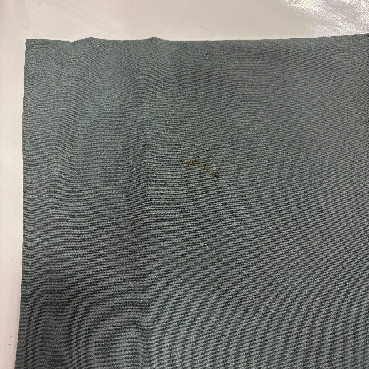 【庫存清倉】 付下 身長156cm 袖長62.5cm S 雙層 草花紋紋 灰綠 純蠶絲 優品級