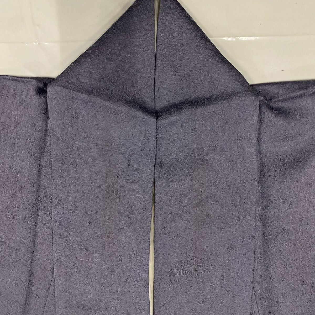 【庫存清倉】 色留袖禮服 身長156cm 袖長63cm S 雙層 山科春宣 落款あり 地紋 灰紫 純蠶絲 優品級
