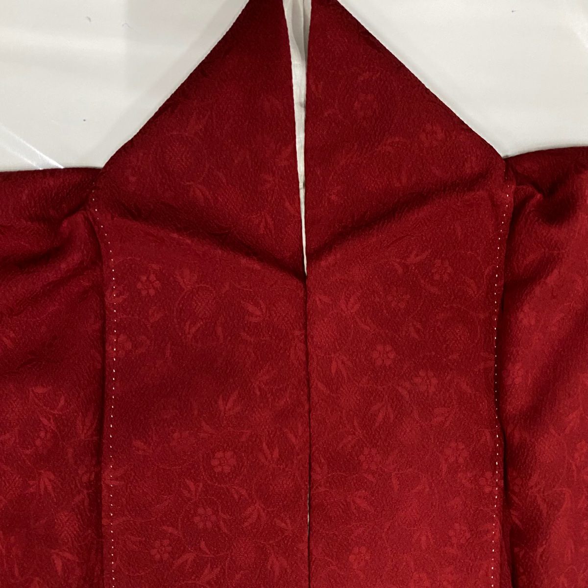 【庫存清倉】振袖禮服 身長156cm 袖長63cm S 雙層 牡丹 御所車 刺繡 金彩裝飾 紅 純蠶絲 美品 名品級