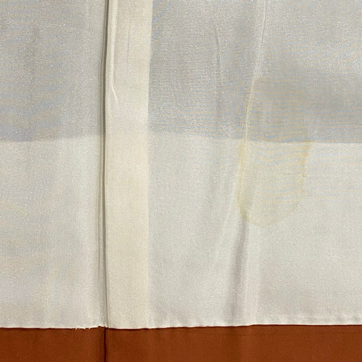 【庫存清倉】訪問服 身長166cm 袖長65.5cm M 雙層 草花紋紋 金彩裝飾 漸層 茶紫 純蠶絲 優品級