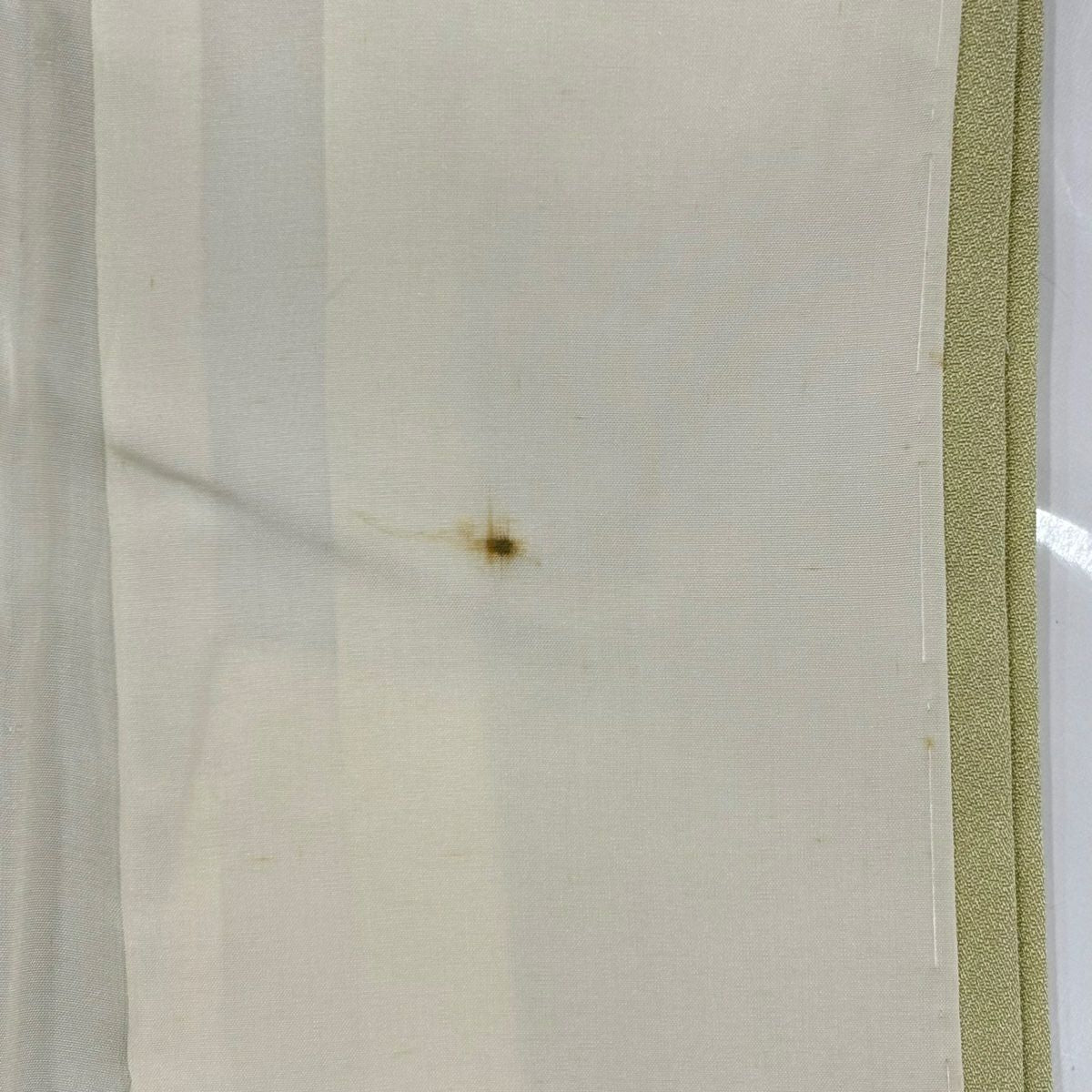 【庫存清倉】 付下 身長156.5cm 袖長62cm S 雙層 落款有 枝梅花 桔梗 抹茶 純蠶絲 優品級