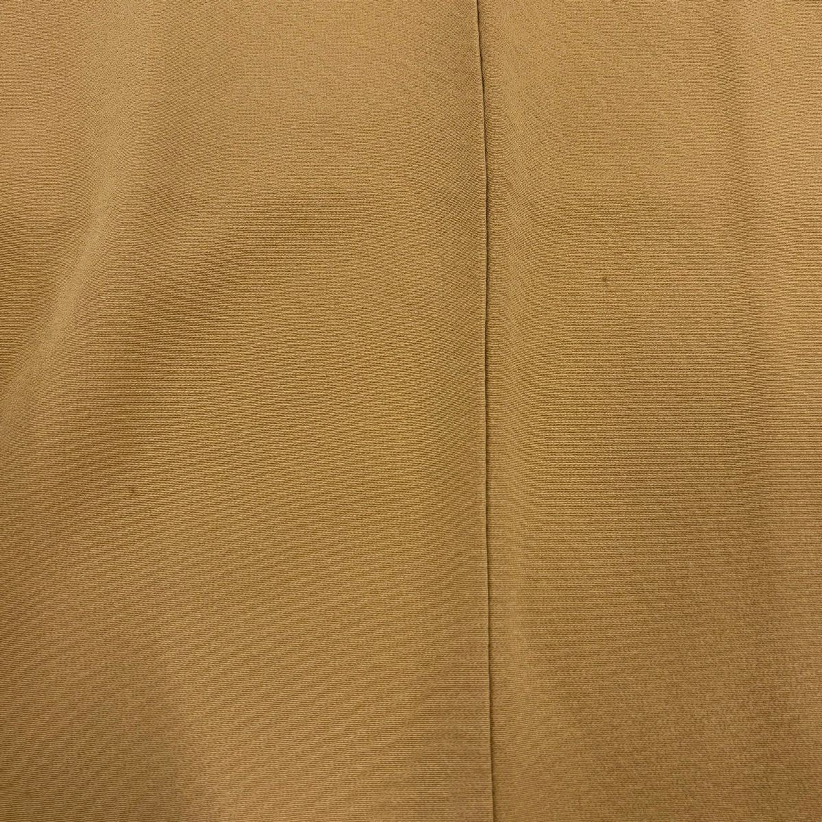 訪問服 身長158.5cm 袖長64.5cm M 雙層 落款あり 枝花 山吹茶 純蠶絲 秀品級 一つ紋