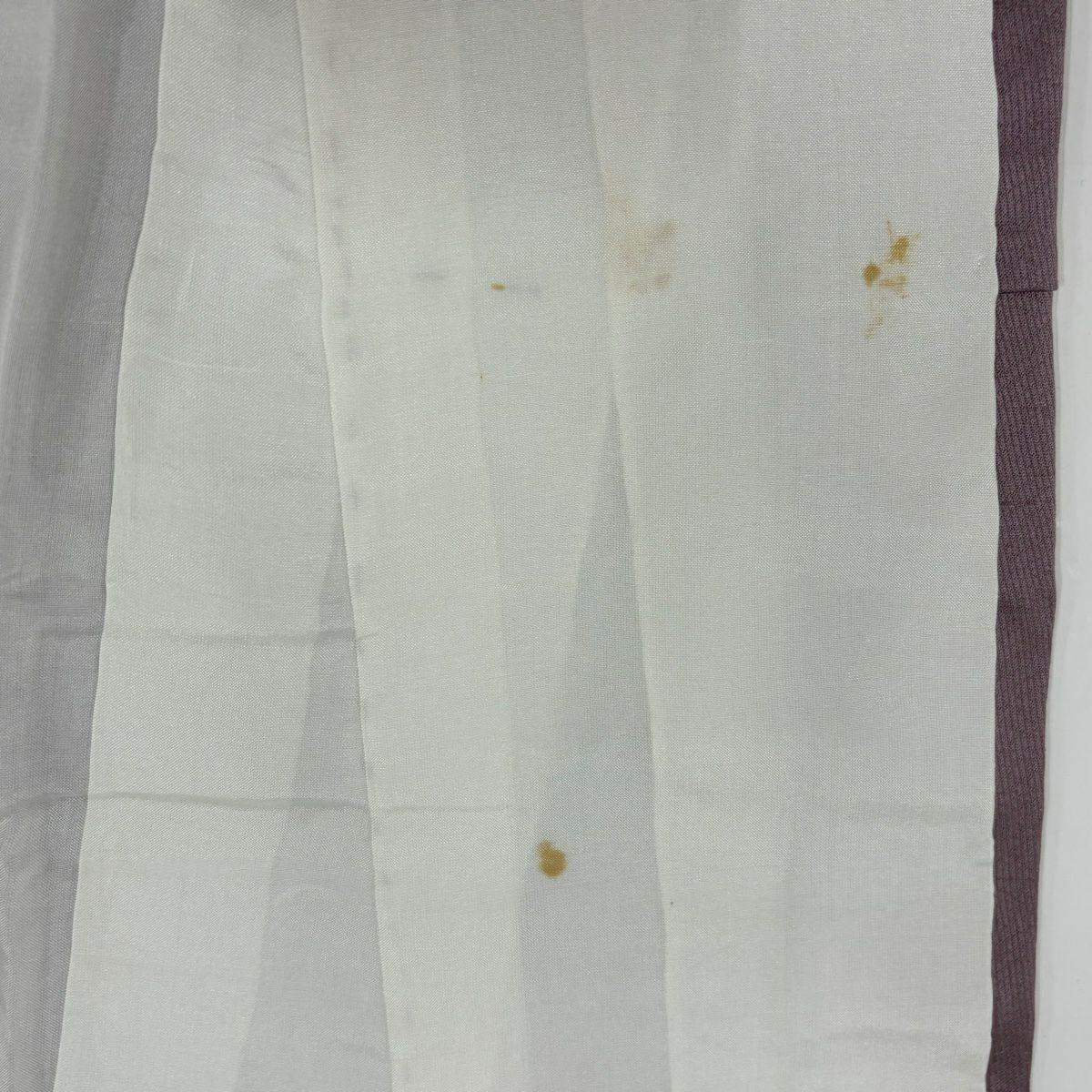 訪問服 身長160.5cm 袖長62cm S 雙層 葉柄 松樹葉 金銀彩 漸層 灰紫 純蠶絲 優品級