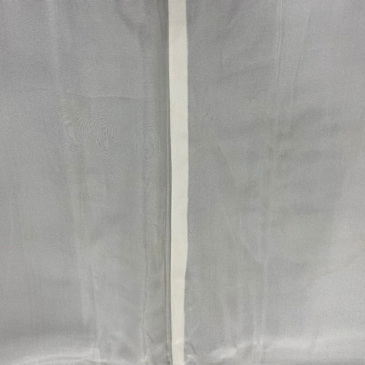 付下 身長158cm 袖長67cm M 雙層 草花紋紋 蝶刺繡 金線 灰綠 純蠶絲 優品級
