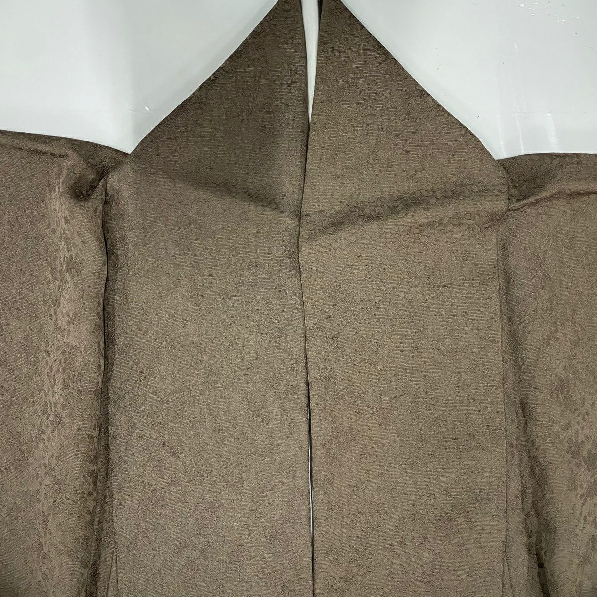 付下 身長156cm 袖長64cm M 雙層 幾何圖案 金絲 金銀彩 小豆色 純蠶絲 優品級
