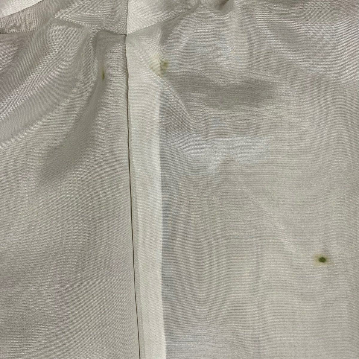 【美品】 紬織 身長159cm 袖長63cm S 雙層 格子 芥末色 純蠶絲 優品級