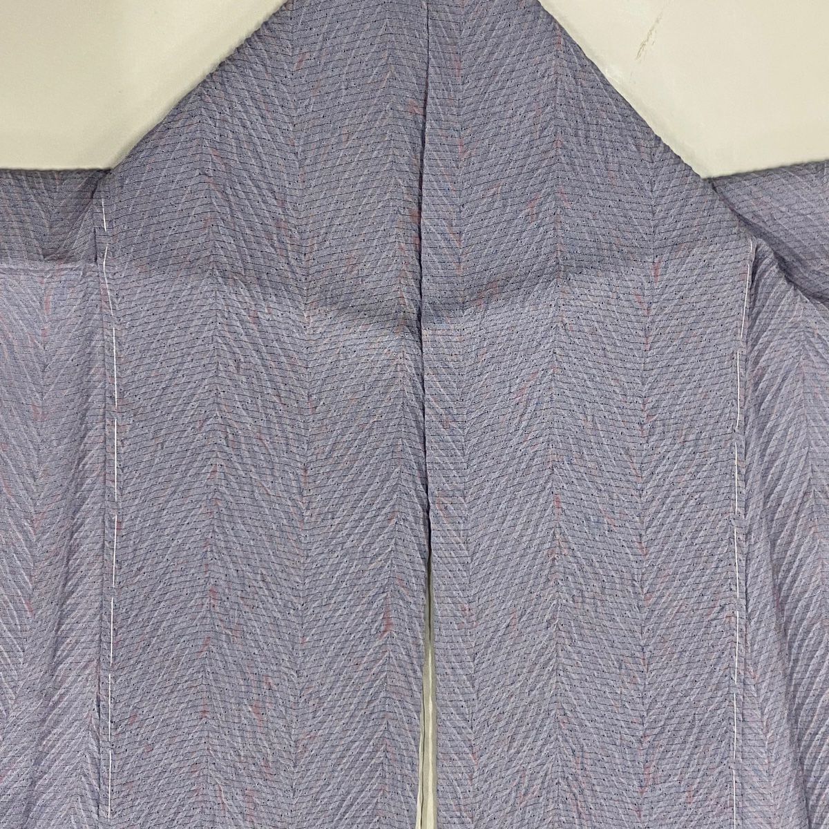 【庫存清倉】 付下 身長158.5cm 袖長66cm M 雙層 幾何學 絞染 漸層 青紫 純蠶絲 名品級