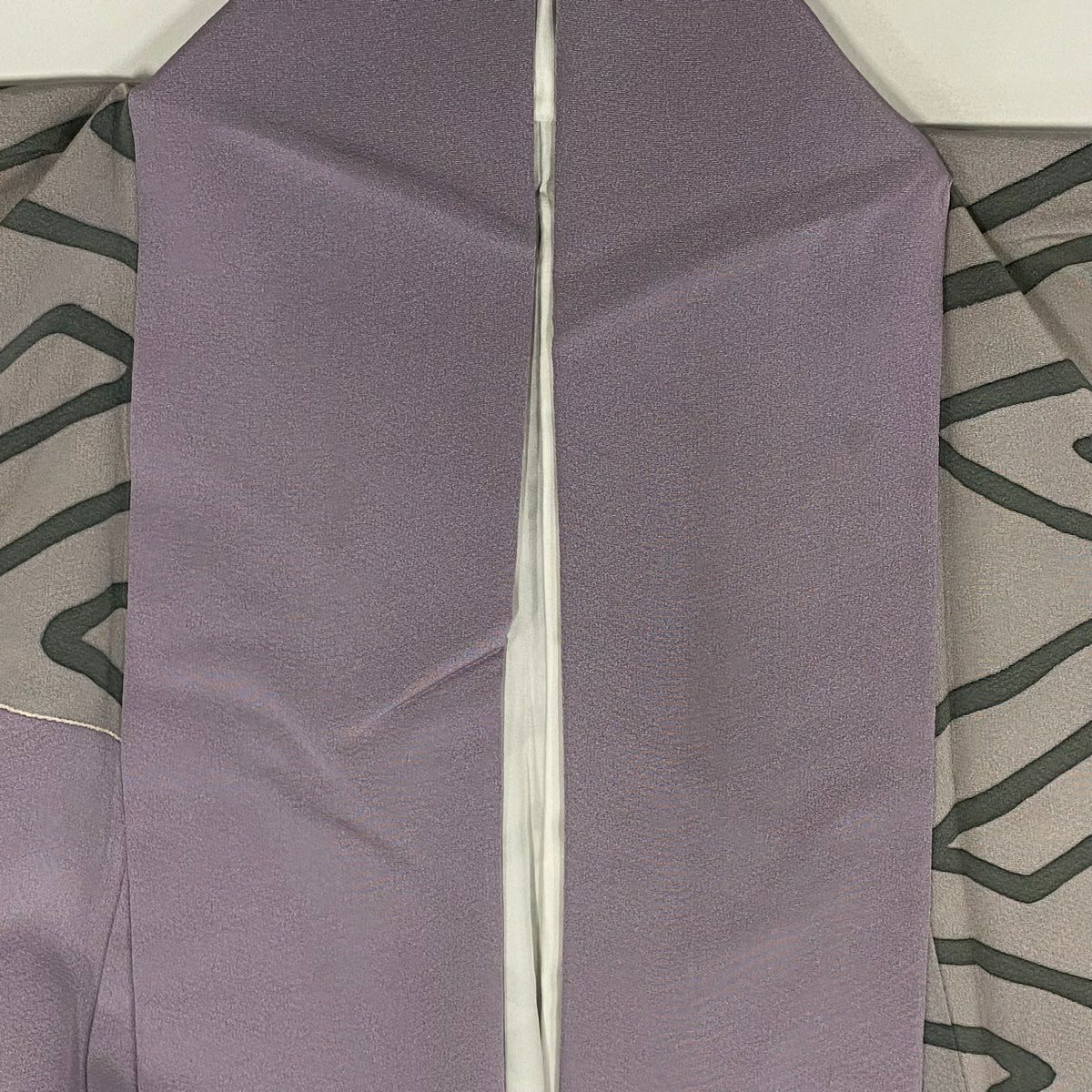 【庫存清倉】訪問服 身長165cm 袖長67cm M 雙層 大久保玄才 落款あり 樱花 紗綾形 染分 金銀彩 紫 純蠶絲 名品級