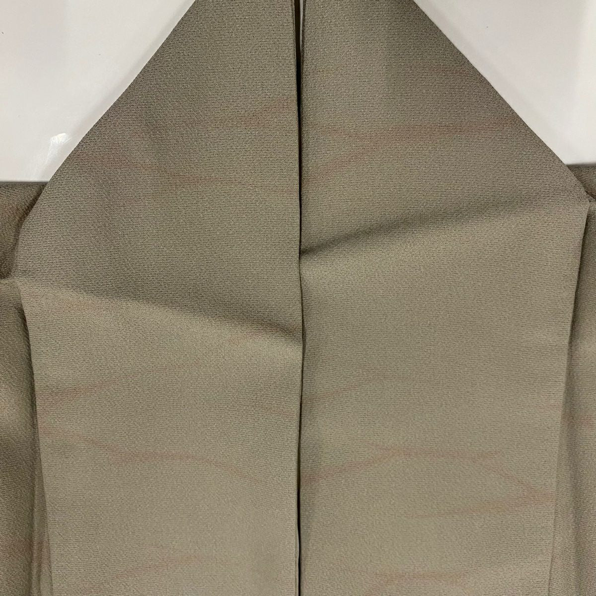 【美品】 小紋 身長160.5cm 袖長63cm S 雙層 幾何學 灰茶 純蠶絲 名品級