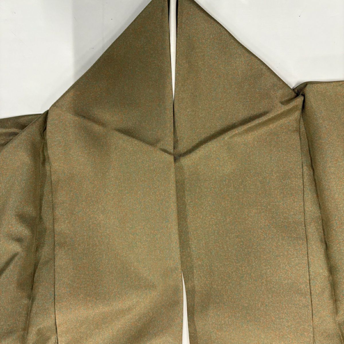 【美品】 付下 身長151.5cm 袖長62cm S 雙層 紬織織 霞暈染 茶 純蠶絲 秀品級