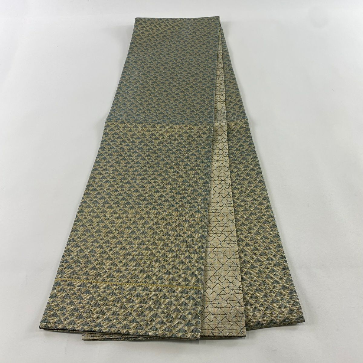 【庫存清倉】 【美品】 袋帶 名品級 鱗 金銀絲 金金箔 金色 全通 純蠶絲
