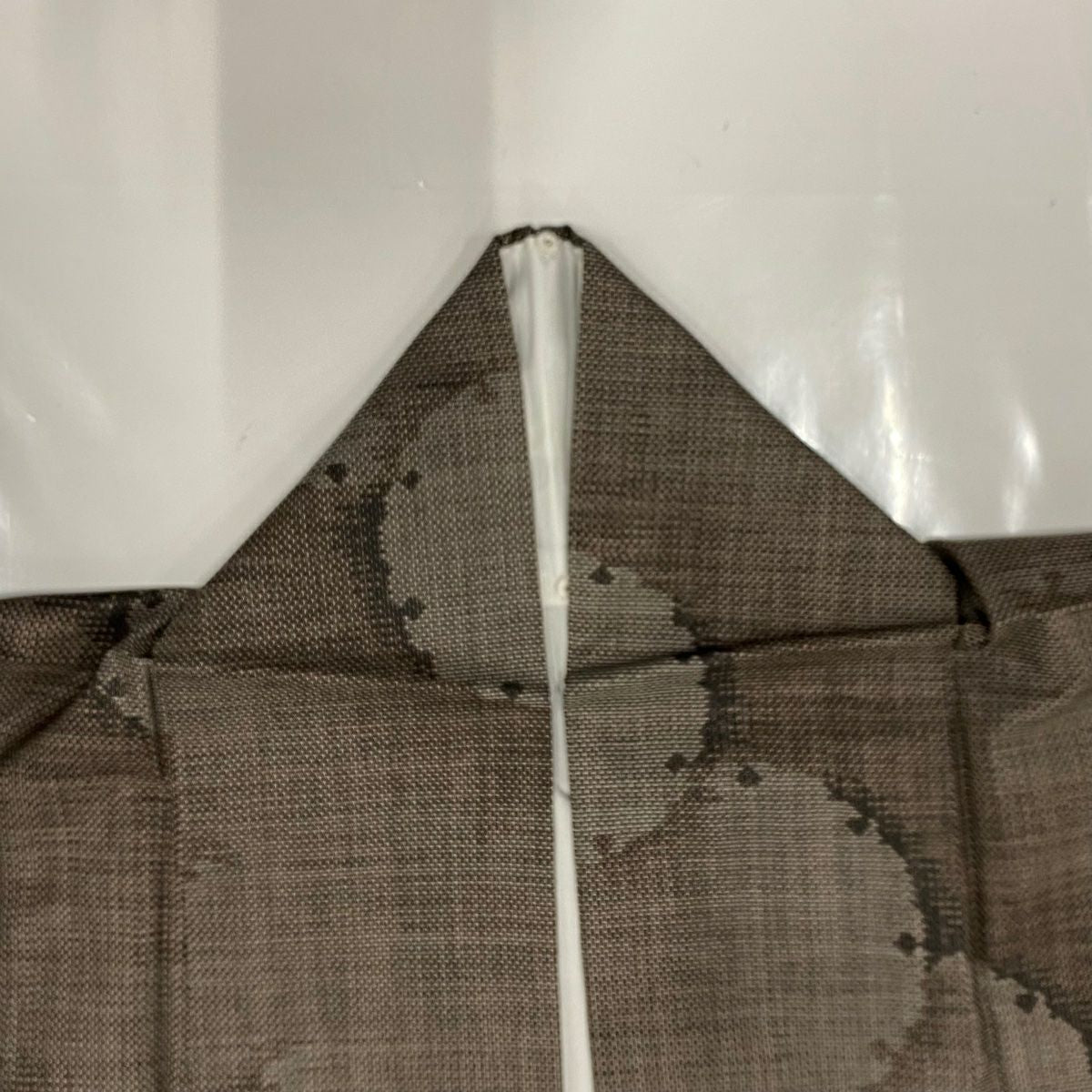 【美品】 紬織 身長155.5cm 袖長63cm S 雙層 雪輪 焦茶 純蠶絲 秀品級