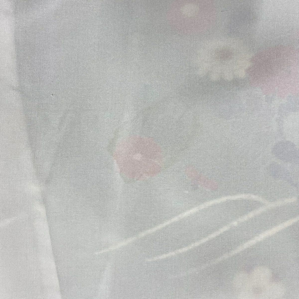 【庫存清倉】訪問服 身長151.5cm 袖長66.5cm M 雙層 雪輪 菊花花 金銀彩 染分 薄綠 純蠶絲 優品級 一個紋
