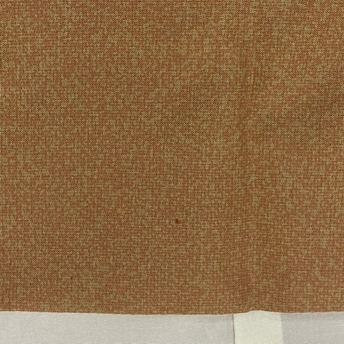 【美品】 付下 身長166cm 袖長63.5cm S 雙層 紬織織 草花紋紋 霞 金絲 刺繡 淺橙 純蠶絲 優品級