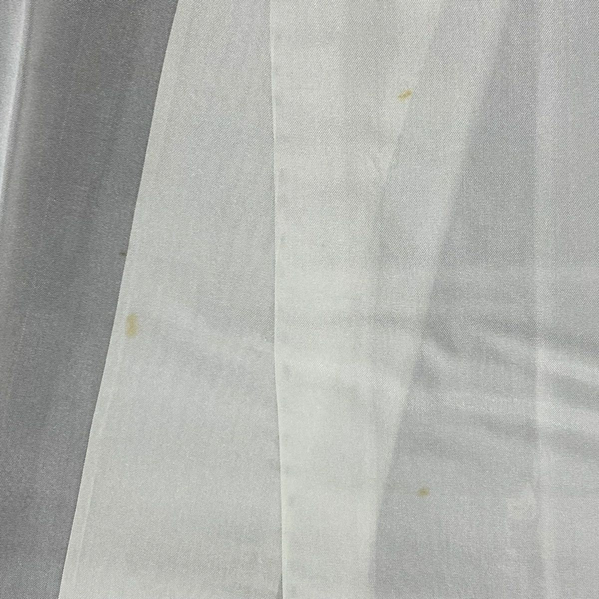 【美品】 紬織 身長159cm 袖長67cm M 雙層 草花紋紋 麻葉 灰茶 純蠶絲 名品級