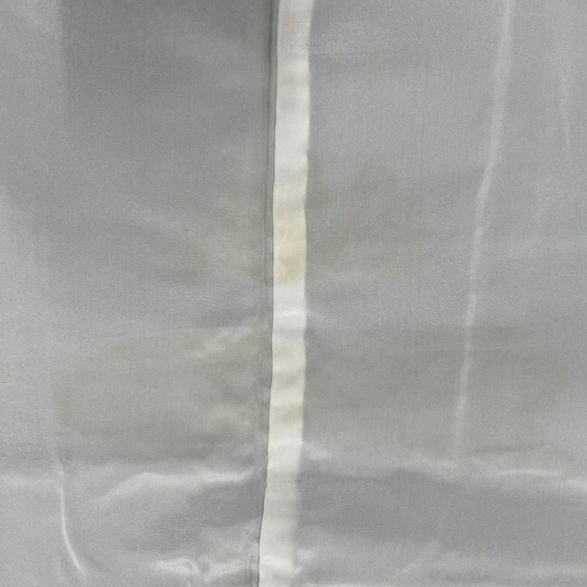 付下 身長152cm 袖長62.5cm S 雙層 草花紋紋 橋刺繡 艾草綠 純蠶絲 秀品級 一つ紋