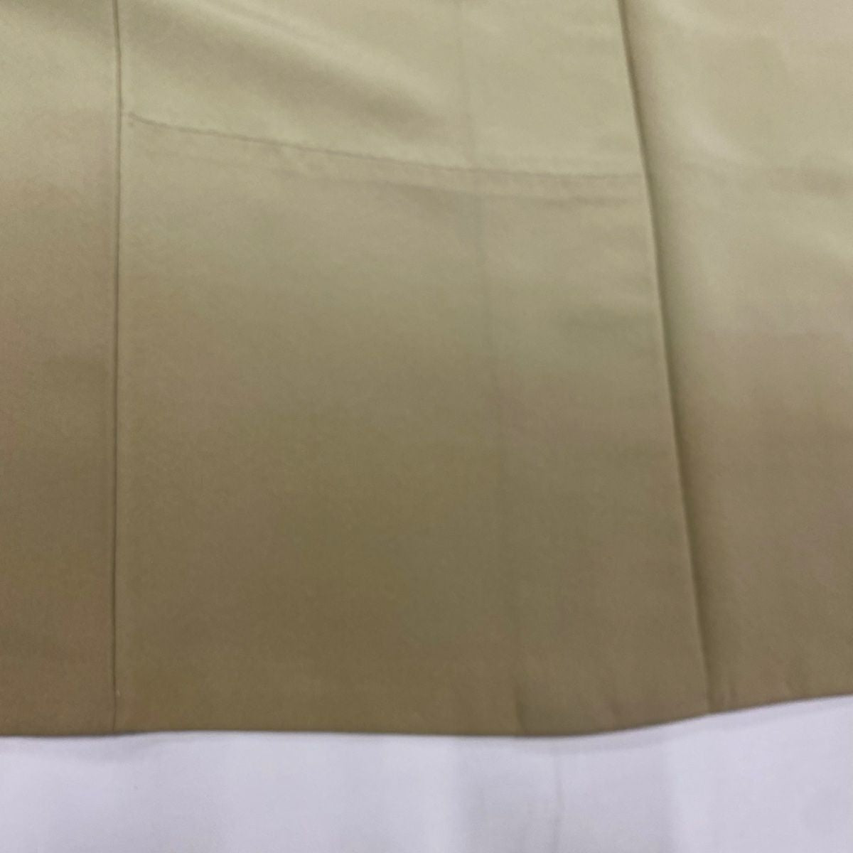 色留袖禮服 身長157.5cm 袖長67cm M 雙層 霞 刺繡 金線 米色 純蠶絲 秀品級 一個紋
