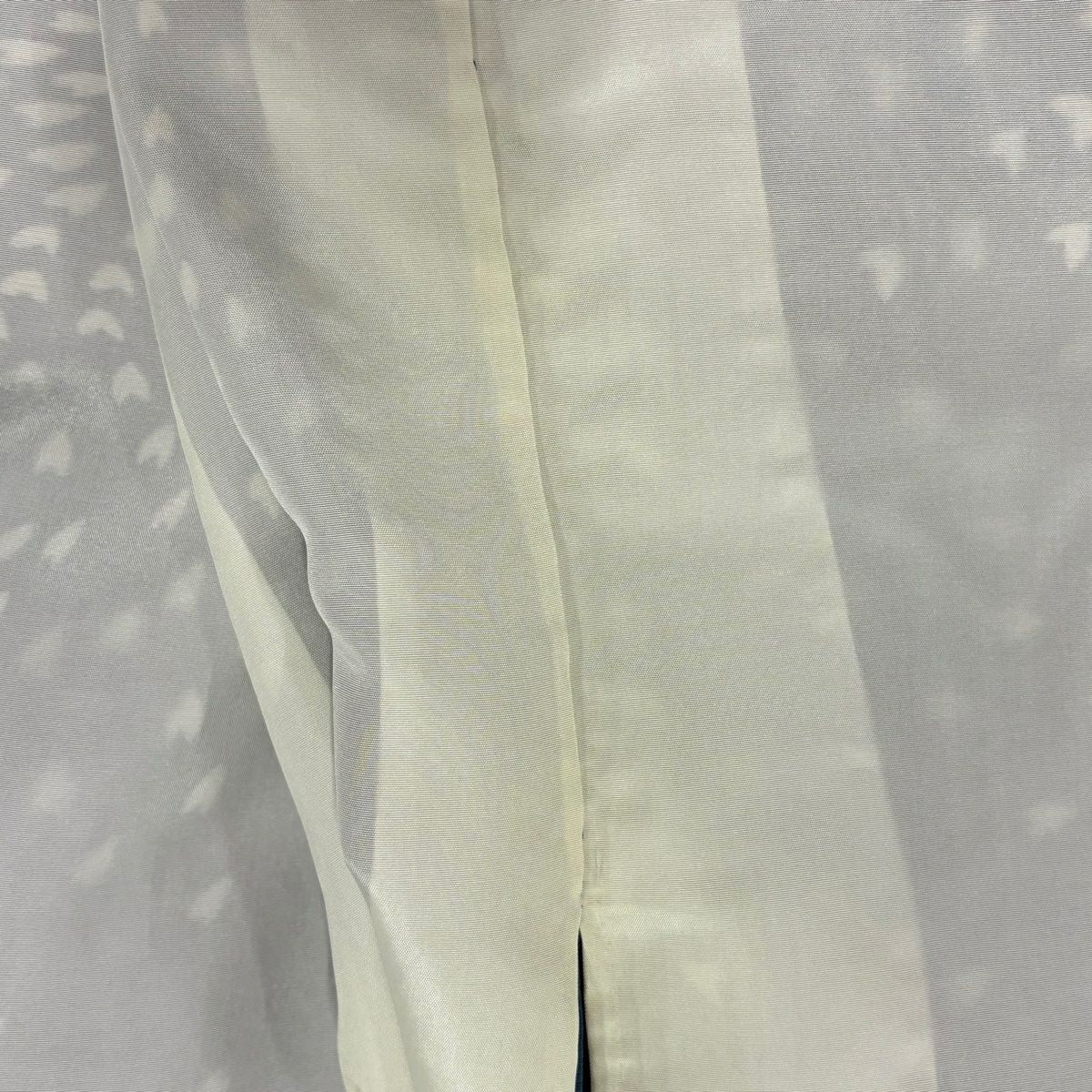 小紋 身長163.5cm 袖長66cm M 雙層 花瓣 深藍 純蠶絲 秀品級