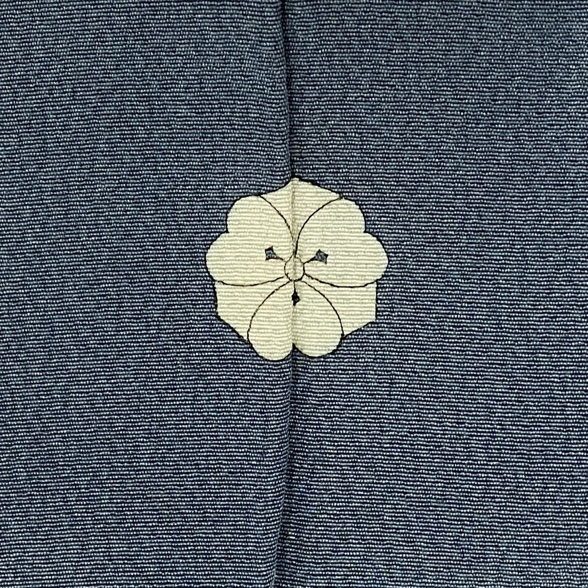 色留袖禮服 身長158cm 袖長64.5cm M 雙層 寶盡くし 稻穗 金絲 金銀彩 青灰 純蠶絲 秀品級 一つ紋