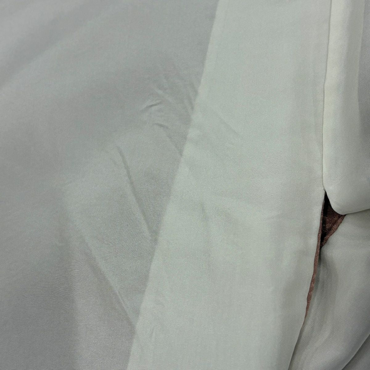 訪問服 身長157.5cm 袖長66cm M 雙層 椿 草花紋紋 刺繡 絞染 灰櫻 純蠶絲 秀品級