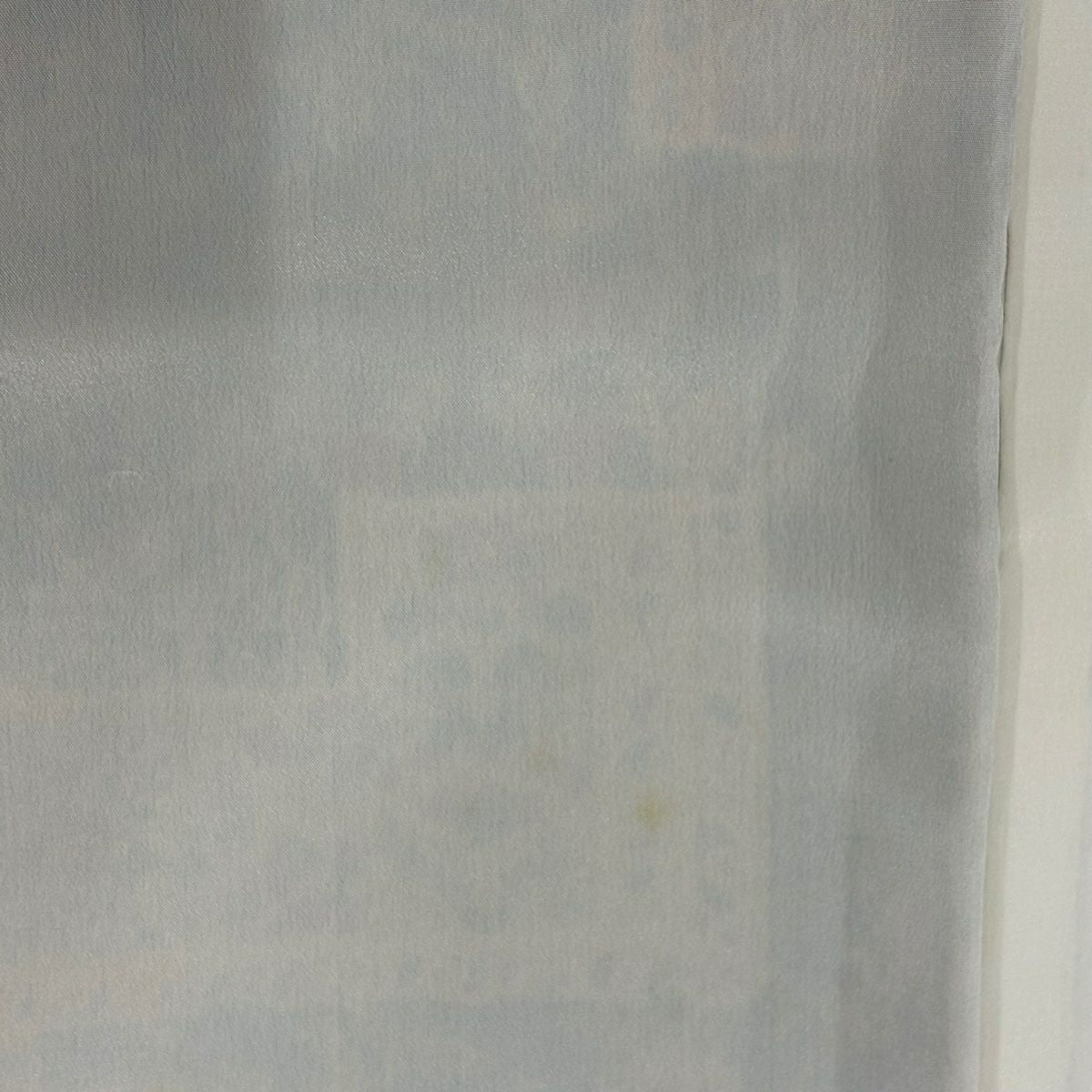 【美品】 小紋 身長159.5cm 袖長65cm M 雙層 草花紋幾何圖案 絞織 深綠 純蠶絲 優品級