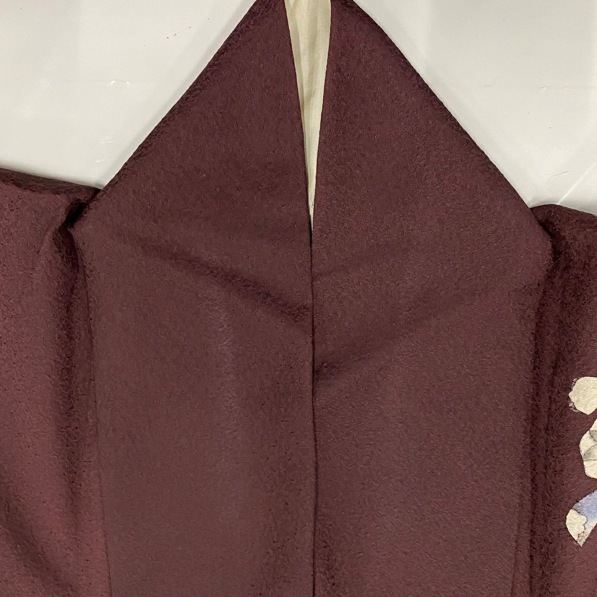 訪問服 身長157.5cm 袖長66cm M 雙層 辻花染幾何學漸層 深紫 純蠶絲 優品級