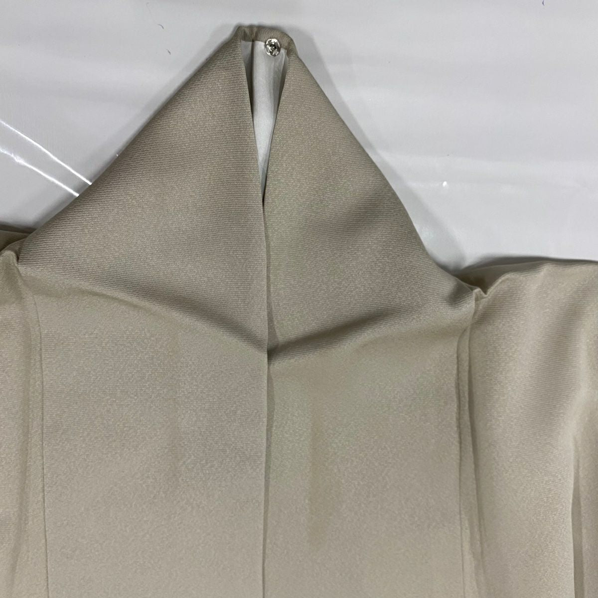 色留袖禮服 身長155cm 袖長65.5cm M 雙層 松樹梅花 仙鶴 金絲 金銀彩 灰茶 純蠶絲 秀品級 三つ紋