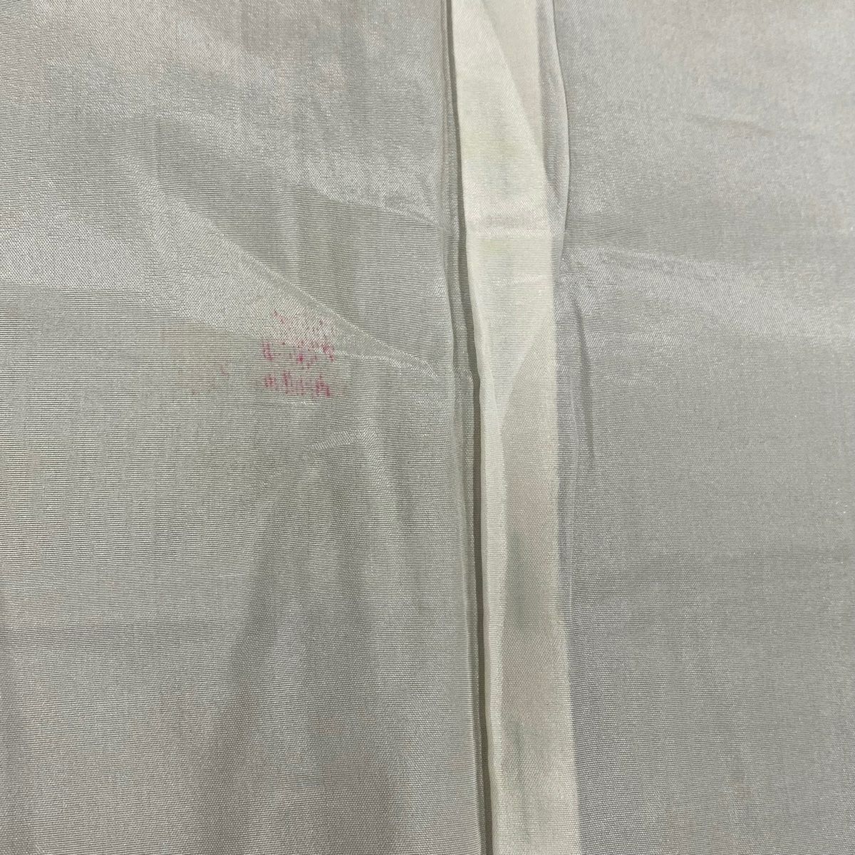 小紋 身長151cm 袖長65cm M 雙層 櫻花 縮緬 茶綠 純蠶絲 秀品級
