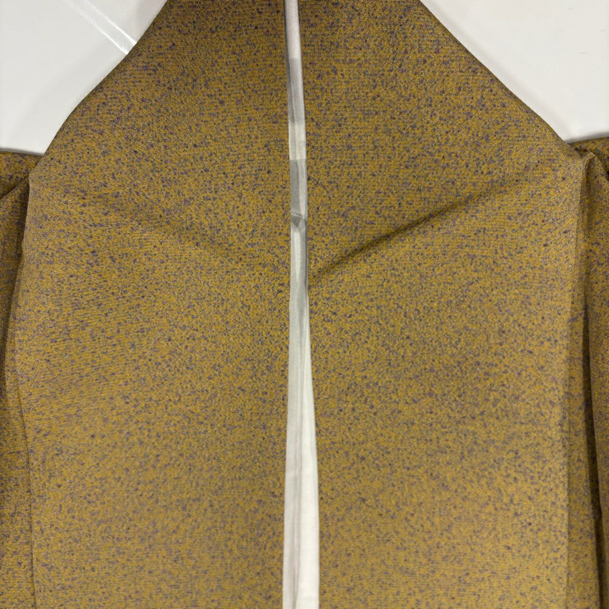 【美品】 付下 身長158cm 袖長65.5cm M 雙層 道長取 草花紋紋 漸層 黃土 純蠶絲 秀品級 一つ紋