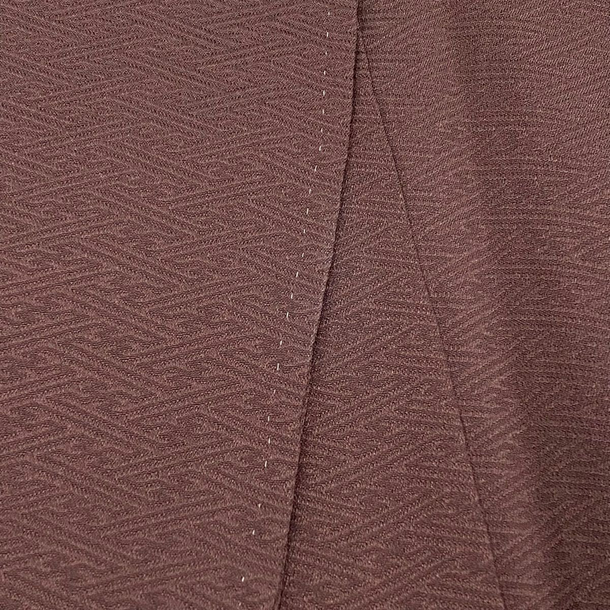 訪問服 身長163cm 袖長64cm M 雙層 色紙 草花紋紋 絞染 刺繡 小豆 純蠶絲 秀品級