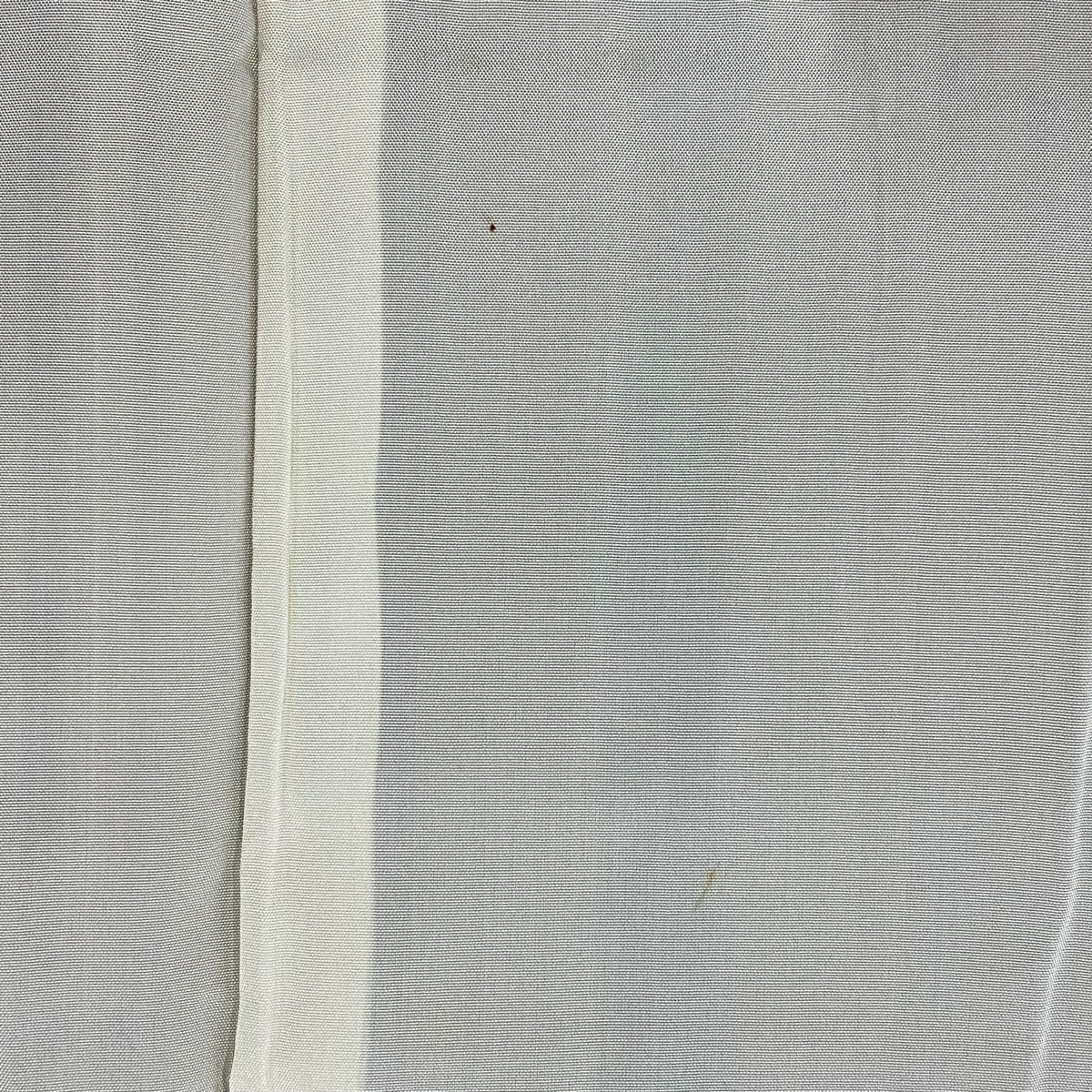 【美品】 紬織織 身長161cm 袖長64cm M 雙層 垂直條紋 黃土 純蠶絲 優品級