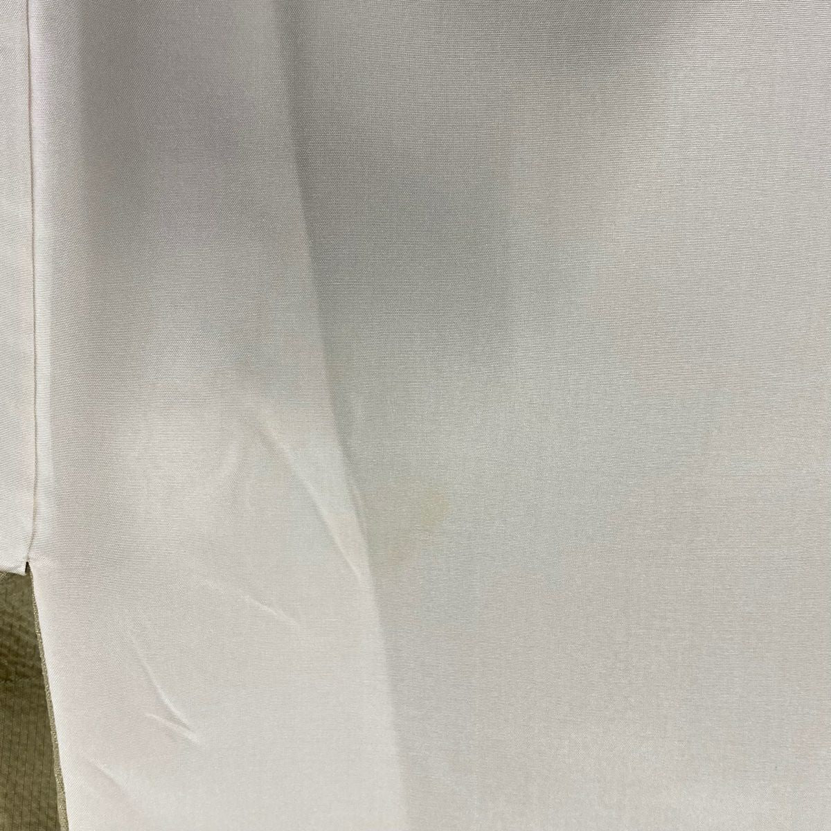 付下 身長150cm 袖長63cm S 雙層 落款 藤 市松樹 金銀彩 漸層 米色 純蠶絲 秀品級 一つ紋