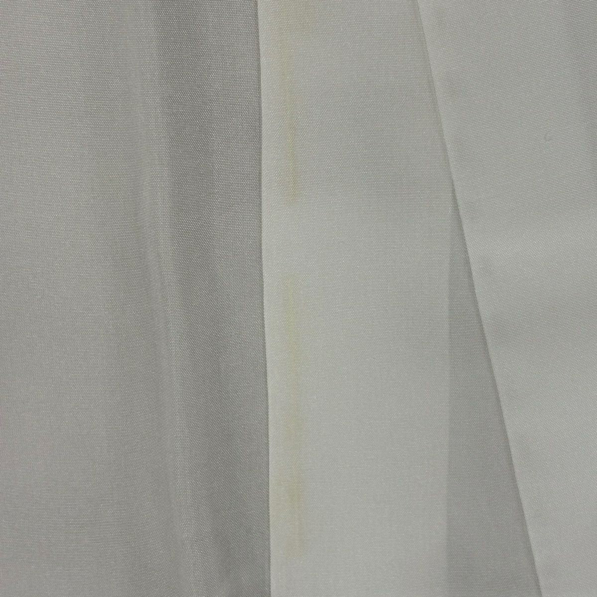 付下 身長163cm 袖長65.5cm M 雙層 若松樹菱 椿 相良刺繡 金線 米色 純蠶絲 名品級