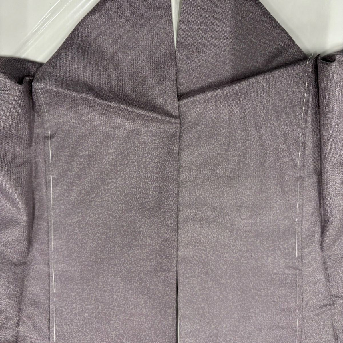 【美品】 付下 身長164cm 袖長64.5cm M 雙層 紬織織 霞 漸層 灰紫 純蠶絲 優品級