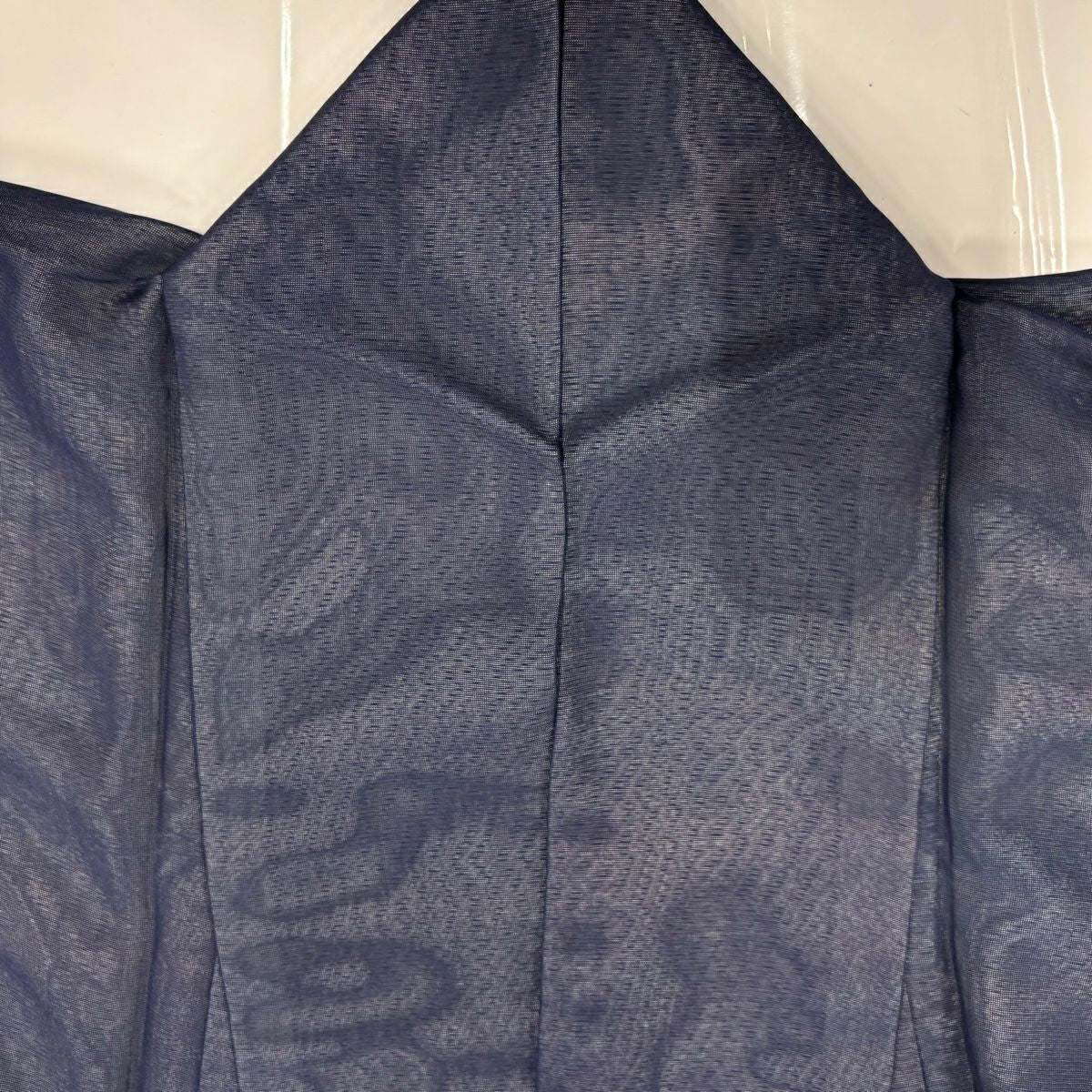【美品】 付下 身長160cm 袖長64cm M 紗絽雙層 桔梗 金銀彩 深藍 純蠶絲 名品級