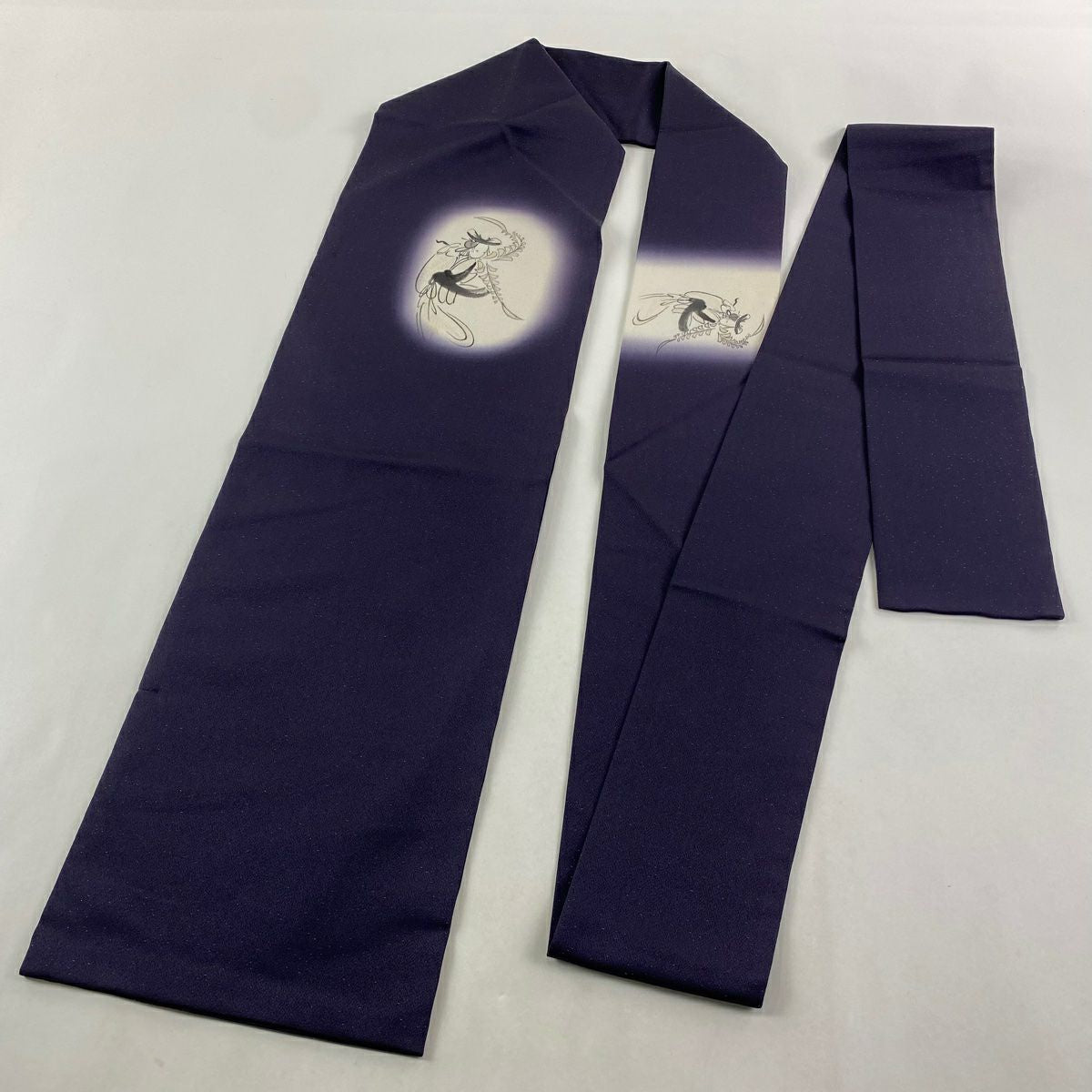 【美品】 名古屋帶 逸品級 人物 草花紋 金銀彩 漸層 紫 純蠶絲