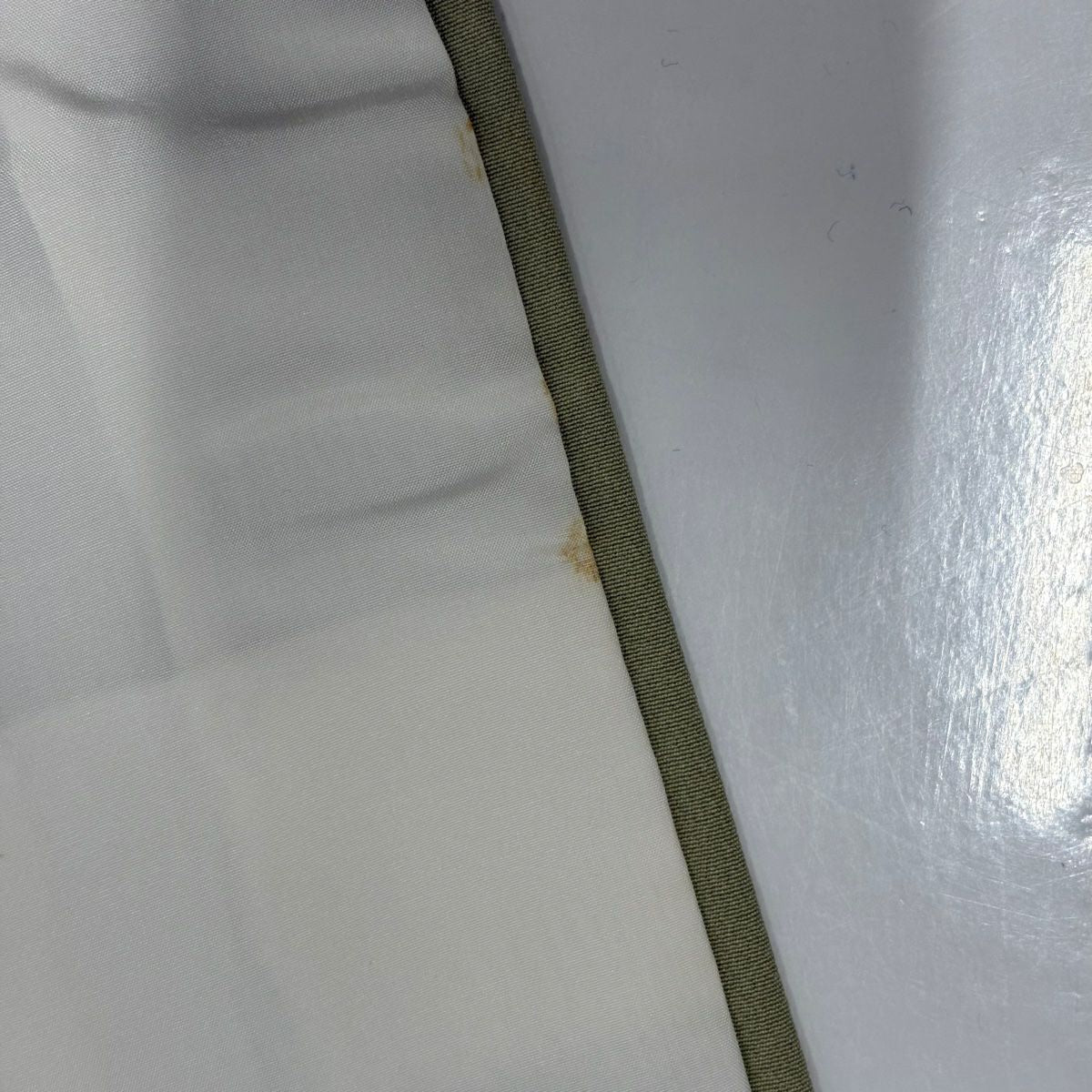 付下 身長158.5cm 袖長64cm M 雙層 草花紋紋 霞刺繡 金銀彩 灰綠 純蠶絲 秀品級