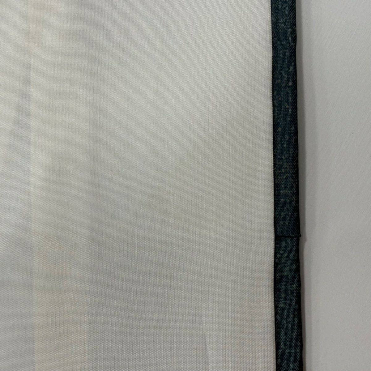 付下 身長153.5cm 袖長62cm S 雙層 紬織織 落款有 霞 ぼかし 灰綠 純蠶絲 秀品級 一つ紋