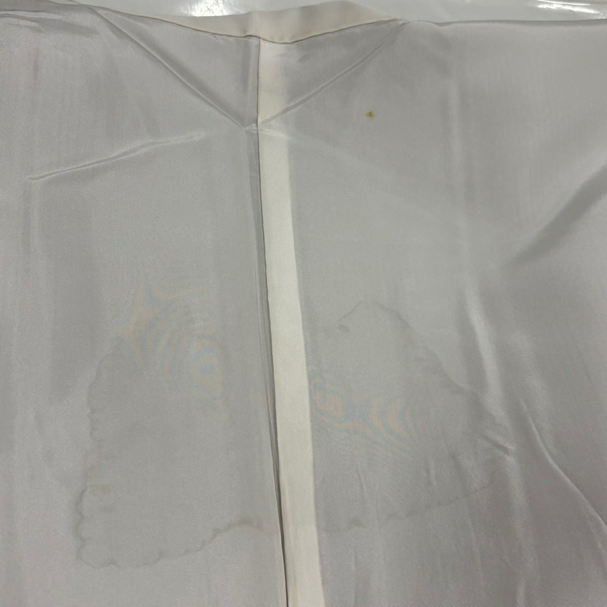 付下 身長162cm 袖長66cm M 雙層 有落款 縱條紋樣 山脈 漸層 灰茶 純蠶絲 優品級 一個紋