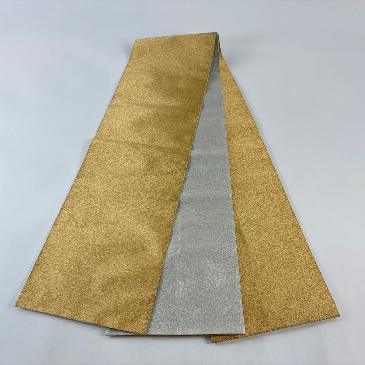 【美品】 袋帶 秀品級 金絲 金 金金箔 全通 純蠶絲
