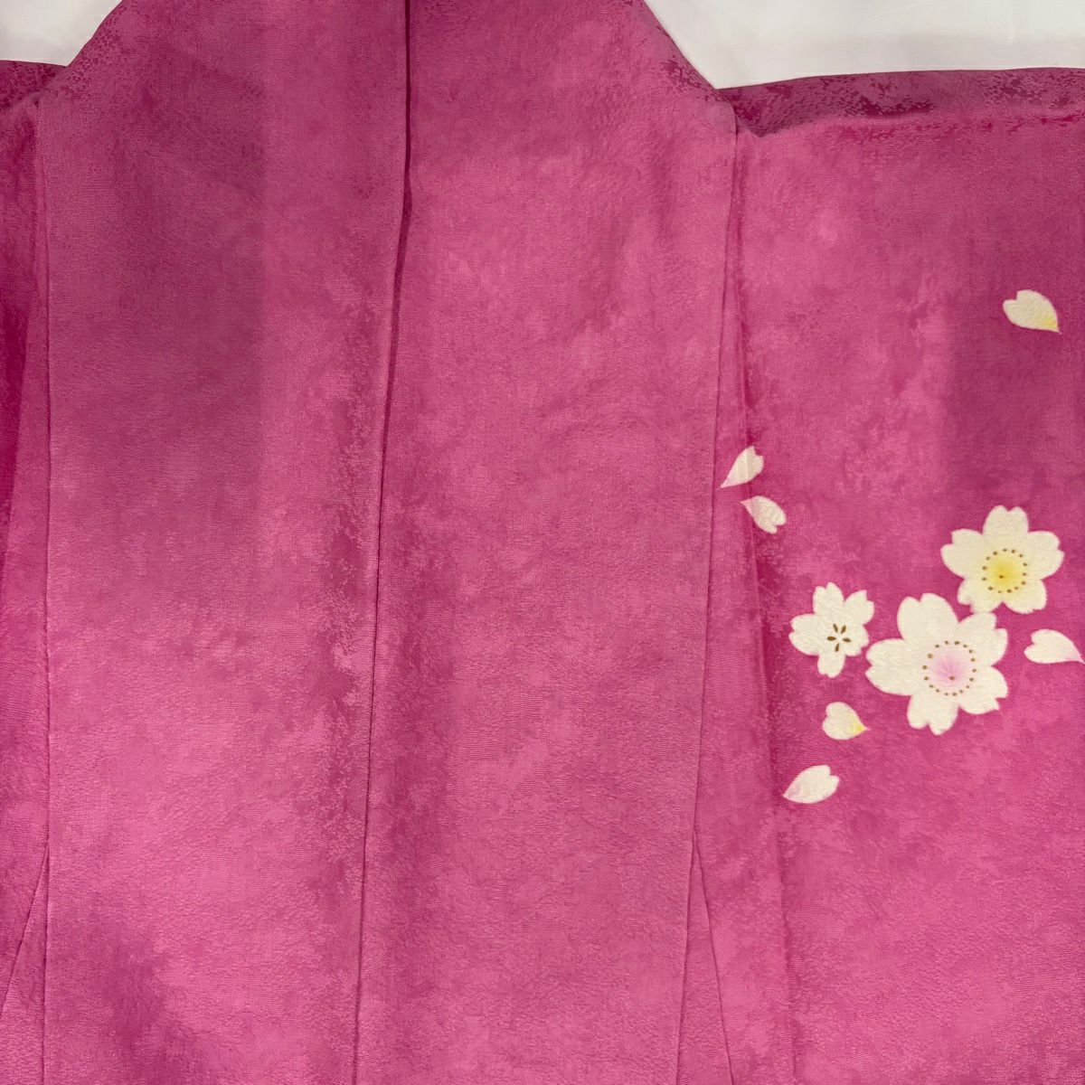 振袖禮服 身長164cm 袖長66cm M 雙層 櫻花 菊花花 金銀彩 漸層 粉紅 純蠶絲 名品級