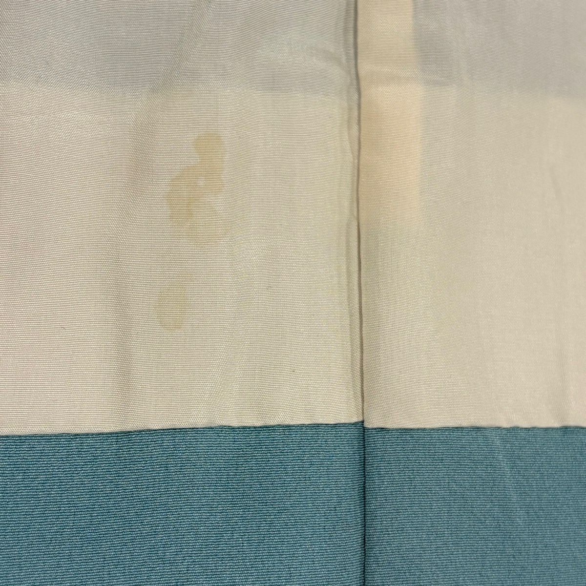訪問服 身長168cm 袖長68.5cm L 雙層 落款有 枝花 染分 ぼかし 水藍色 純蠶絲 名品級