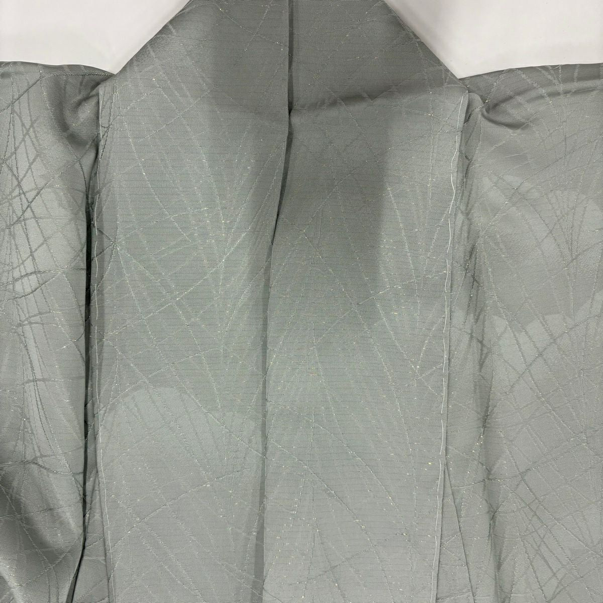 【美品】 付下 身長164cm 袖長66.5cm M 雙層 辻花染 金銀彩 漸層 青灰 純蠶絲 名品級