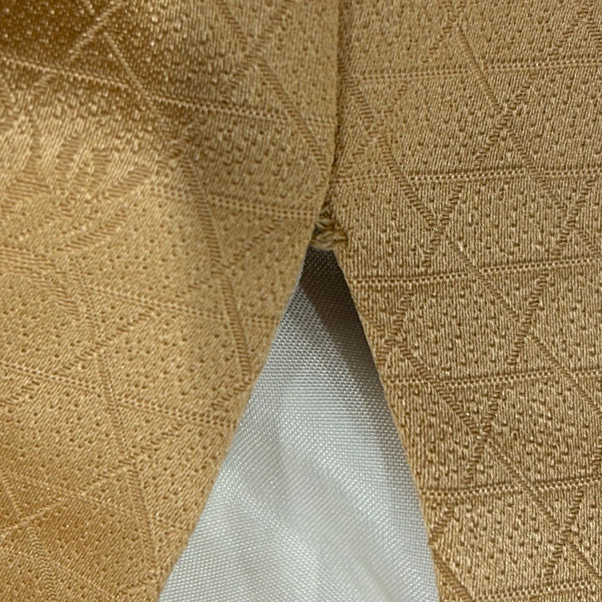 訪問服 身長161.5cm 袖長66cm M 雙層 橘花 枝梅花 金彩裝飾 漸層 淡橙色 純蠶絲 名品級